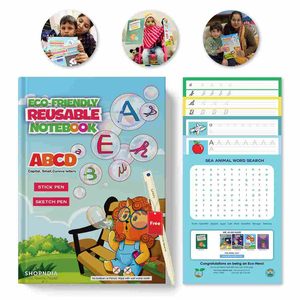 Alphabet Eco-Friendly Reusable Notebooks MA